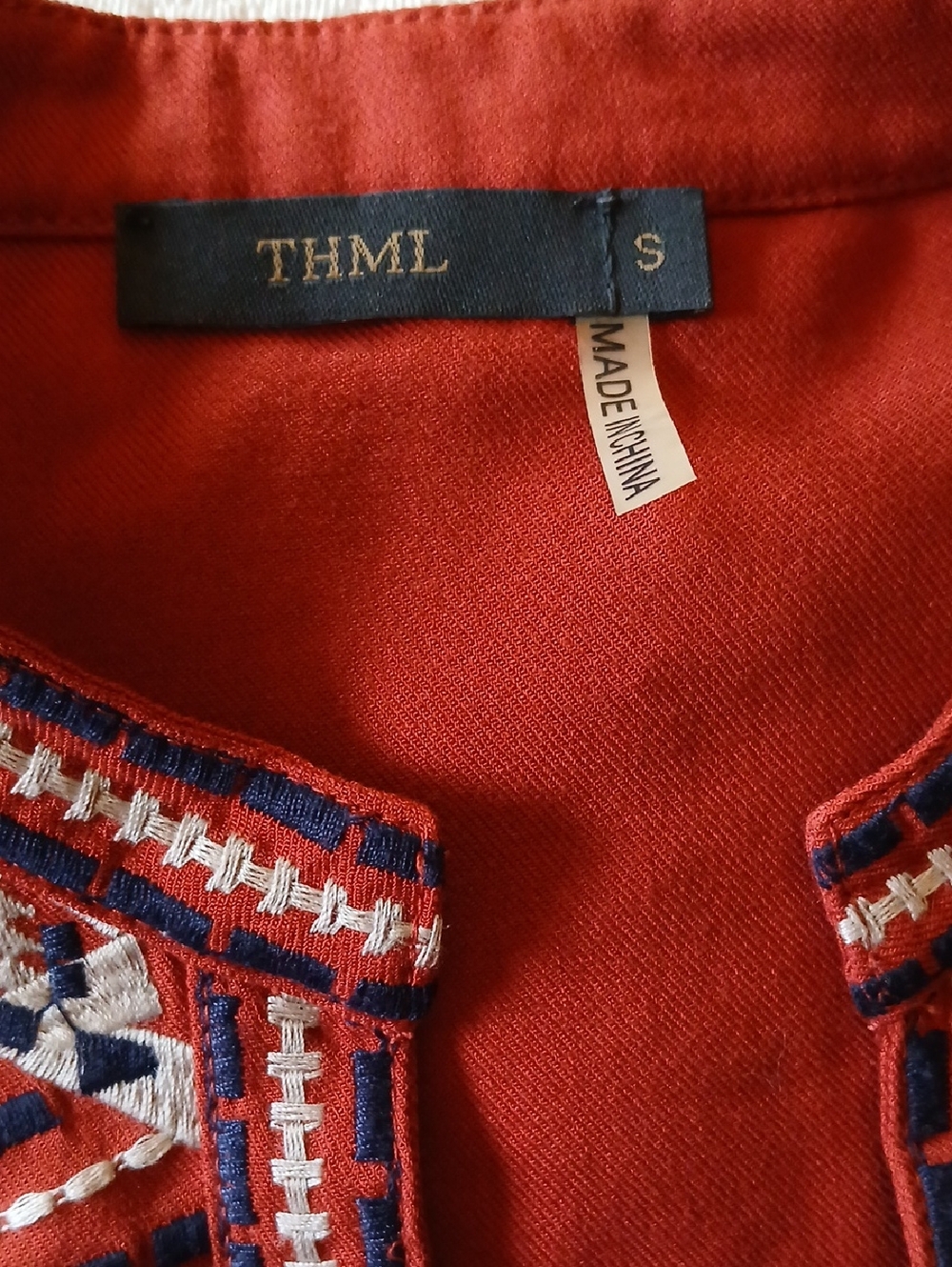 THML Embroidered Tunic Long Sleeves Size Small - Picture 9 of 9